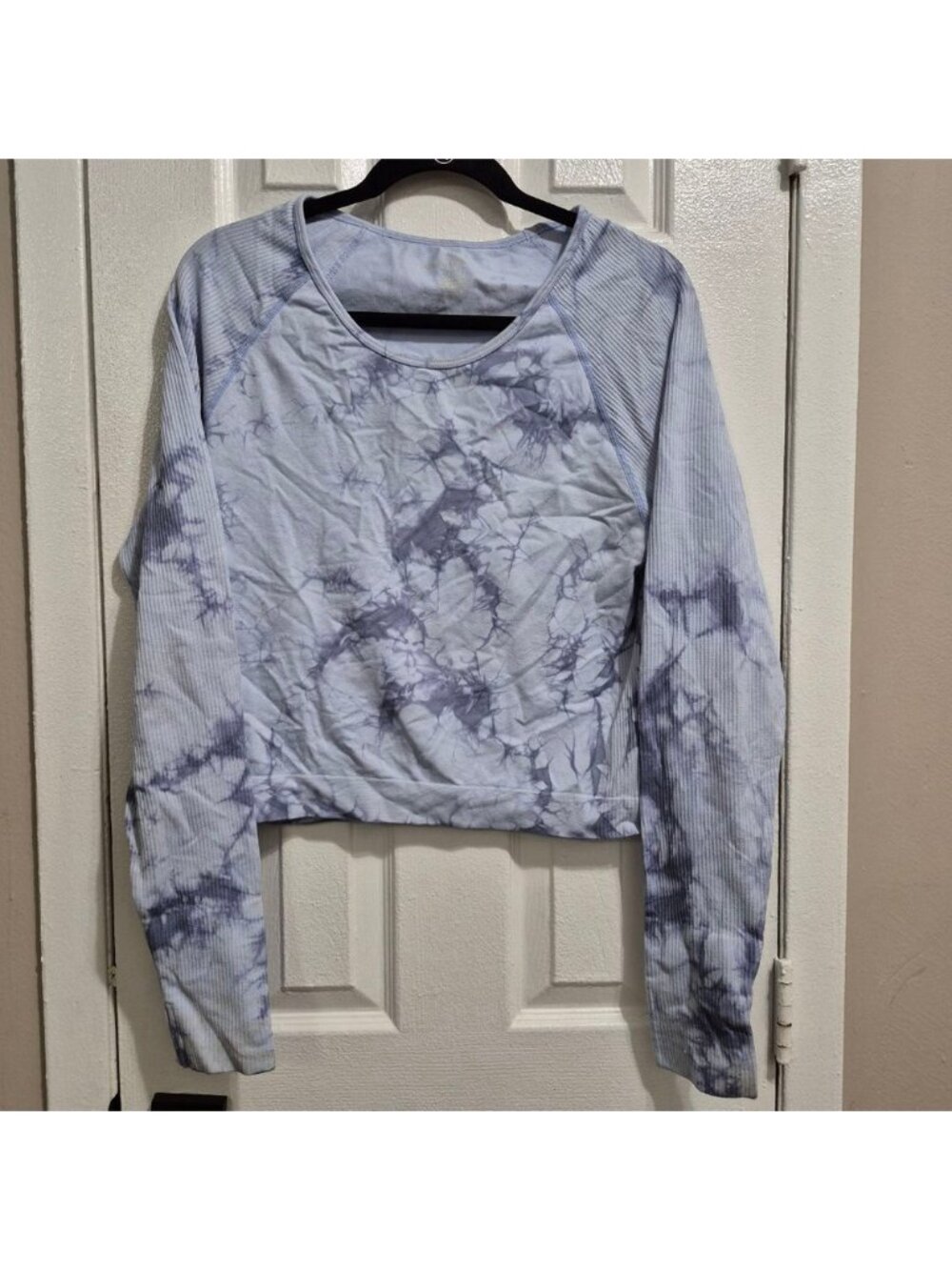 Women's Harmony & Balance Long Sleeve Tee XL Blue Tie-Dye